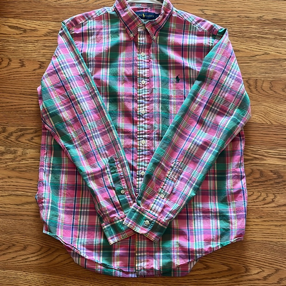 Ralph Lauren Multi Plaid Button Down Shirt